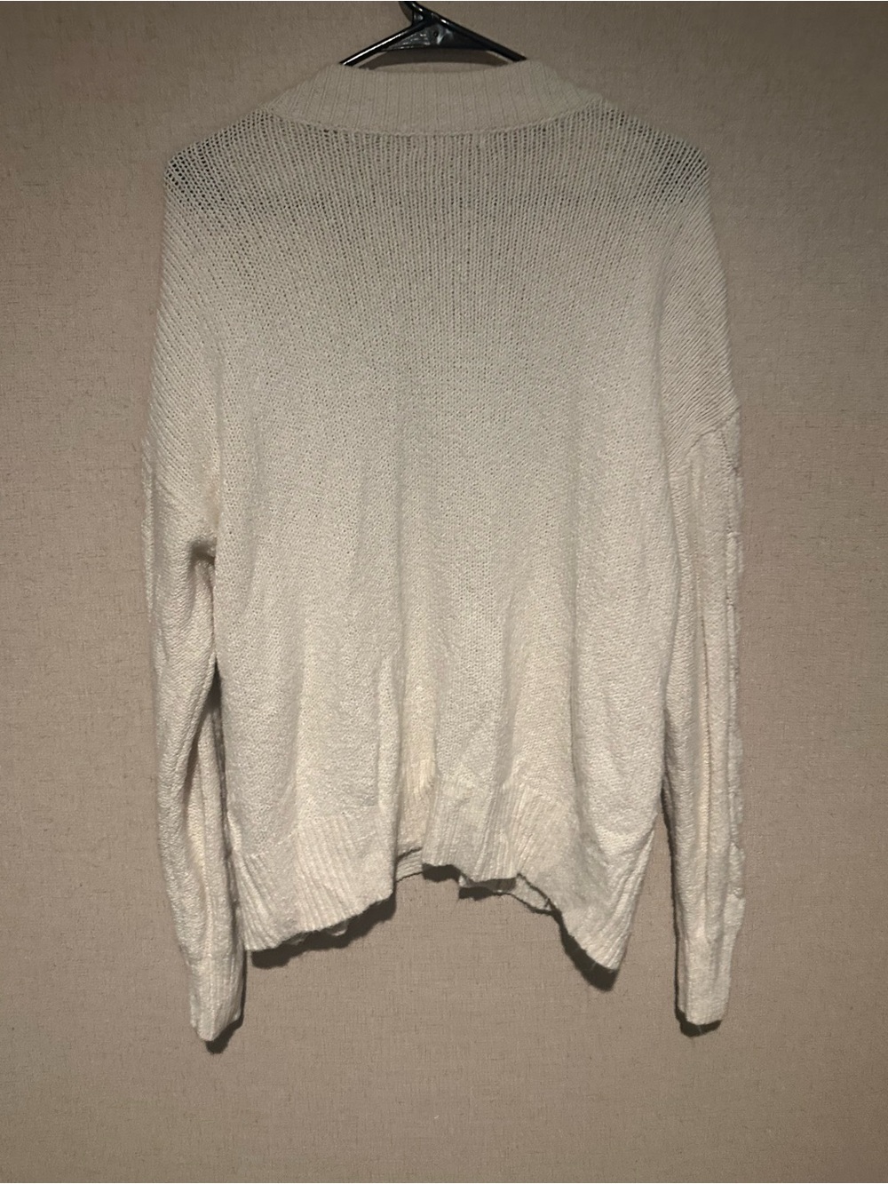 Cato XL Ivory Open Cable-Knit Cardigan with Bead Accents - Picture 5 of 5